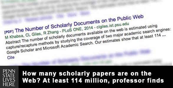 ما هو عدد الأوراق العلمية البحثية على الإنترنت ؟